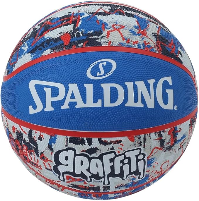 Spalding Rubber Basketball Graffiti - Bblue/Red - Size 7