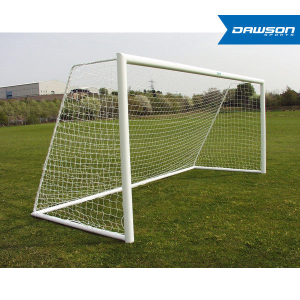 Football Goal Post - Aluminium 110mm White - 12Ft x 6Ft