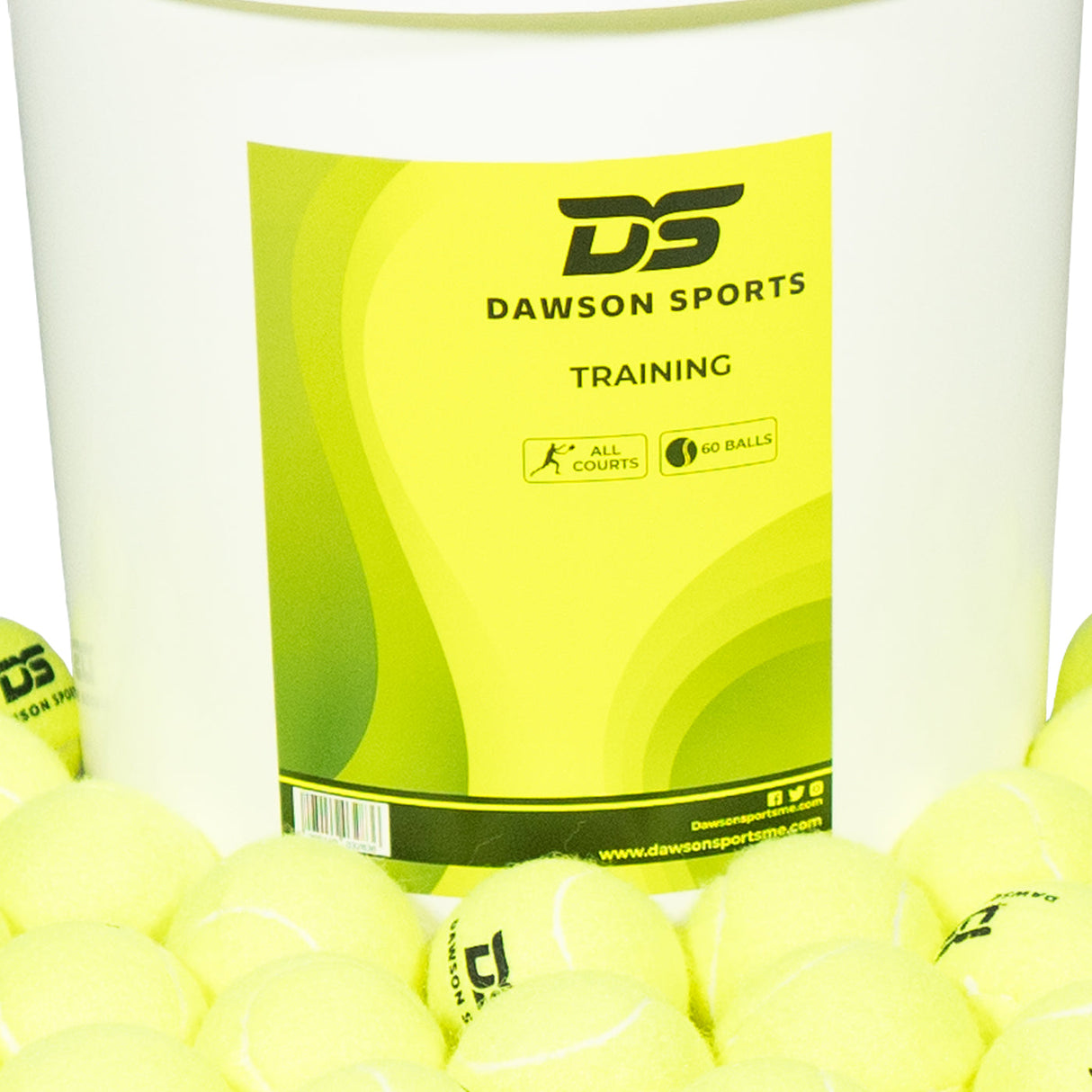 Low Bounce Tennis Balls - Set of 60