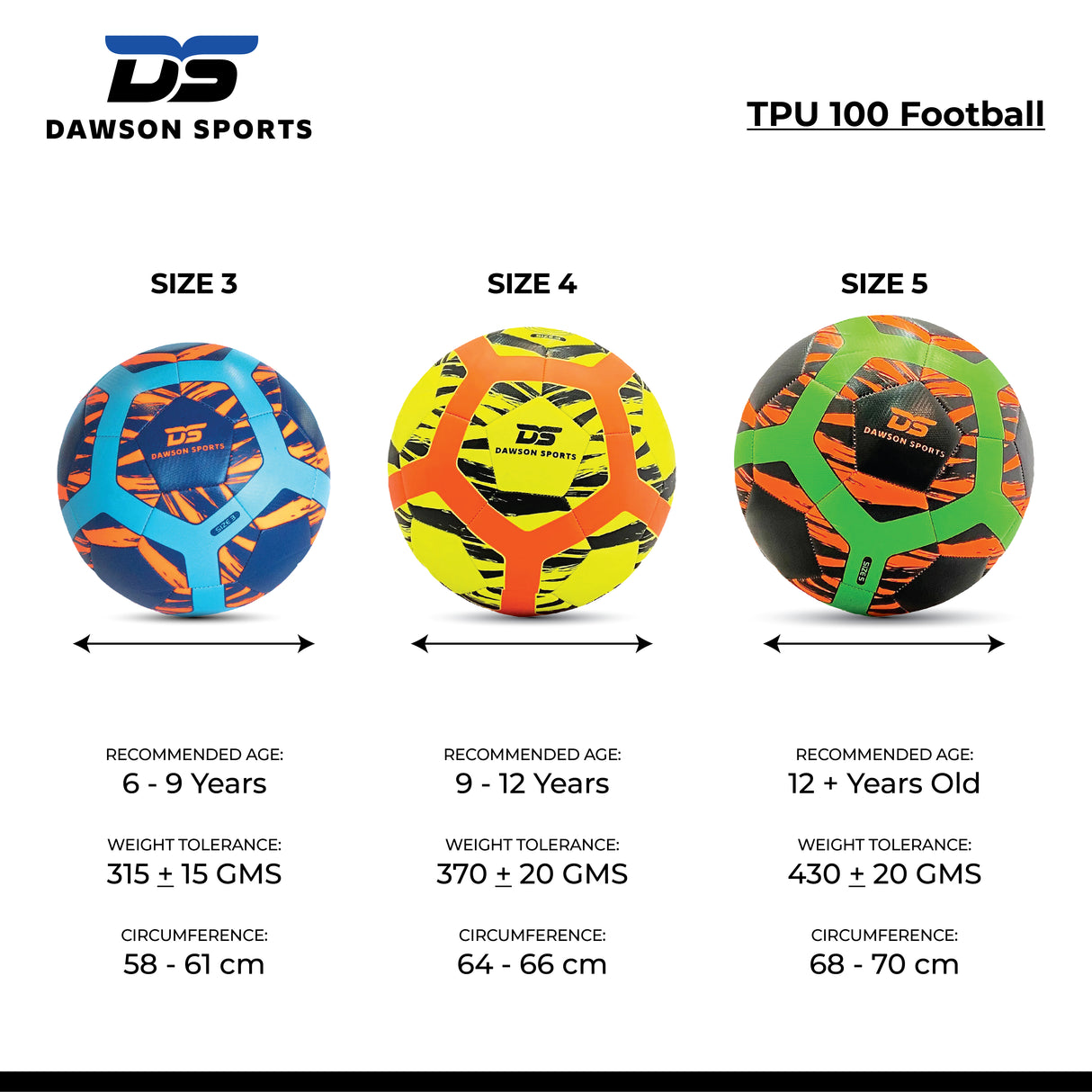 TPU 100 Football (3 sizes available)