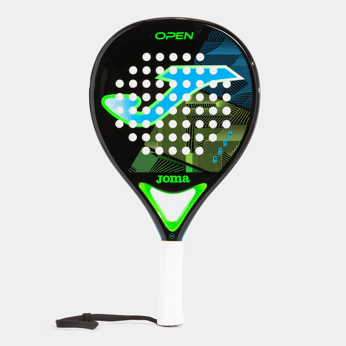 Joma Open Paddle Racket Black/Fuor Turquoise