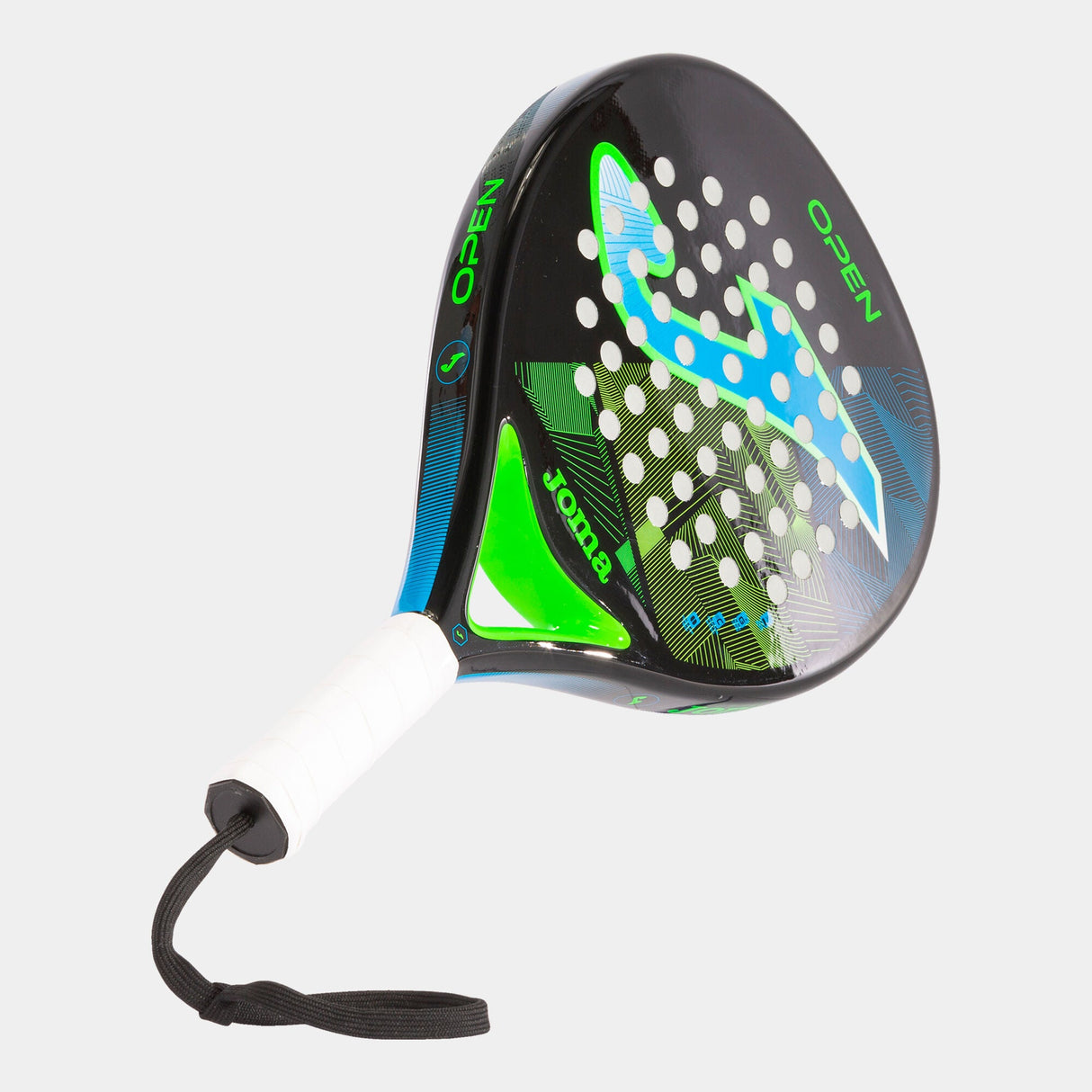 Joma Open Paddle Racket Black/Fuor Turquoise