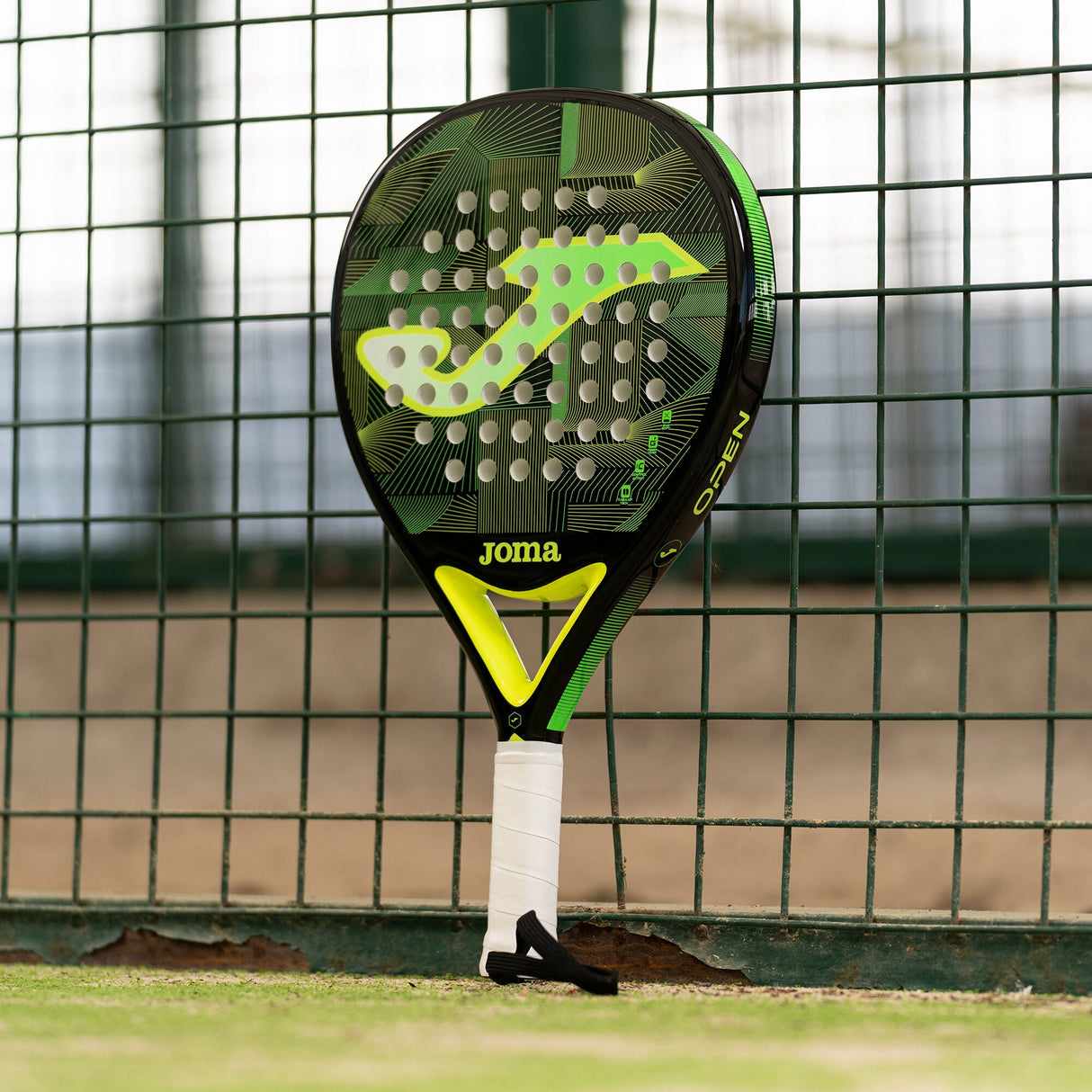 Joma Open Paddle Racket Black/Fluor Green