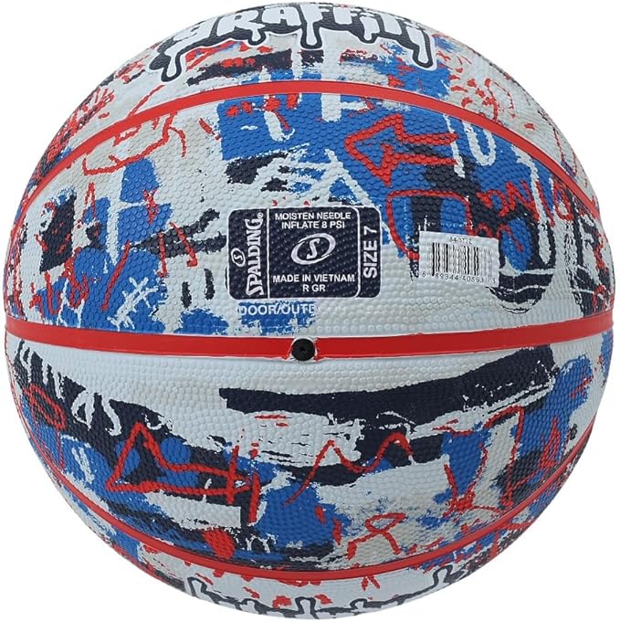 Spalding Rubber Basketball Graffiti - Bblue/Red - Size 7